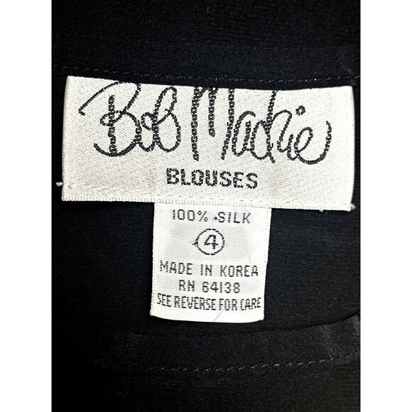 Bob Mackie Size 4 Black Silk Tank Top Vintage Luxury Sleeveless City Chic Luxury - Picture 6 of 9